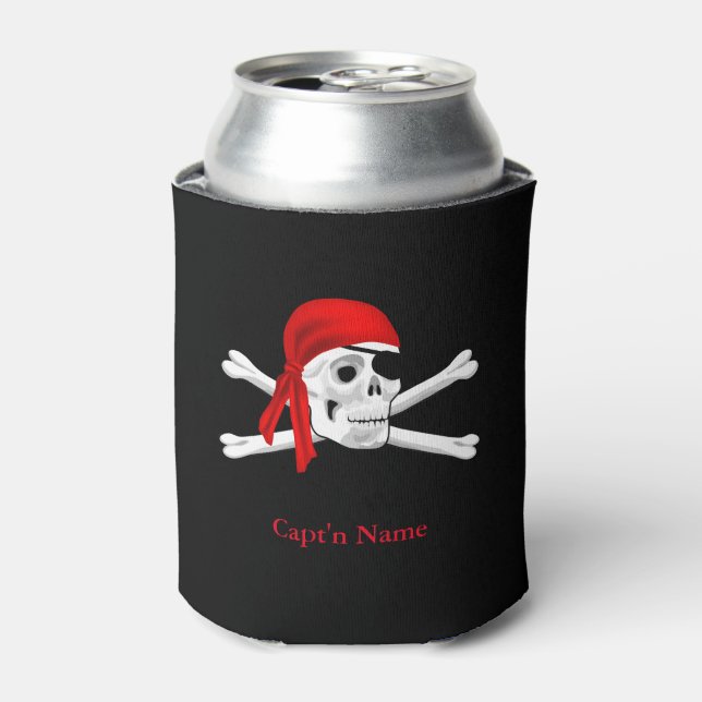 Porta-lata Capitão Pirates Personalizado Pirata Pode Resfriar (Can Front)