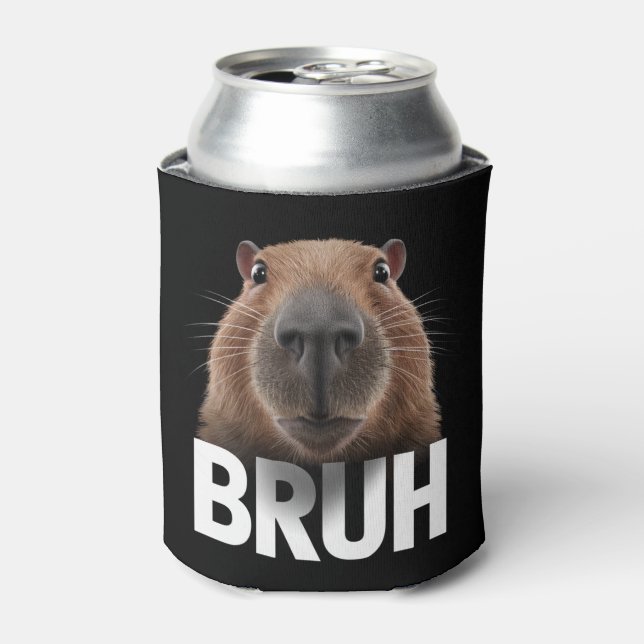 Porta-lata Capivara Engraçada Bruh  (Can Front)