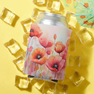 Porta-lata Cápsulas de Aquarela Vermelha em um Campo