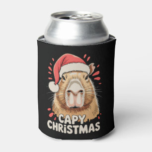 Porta-lata Capy Natal Xmas Chapéu do Papai Noel Capivara Roed