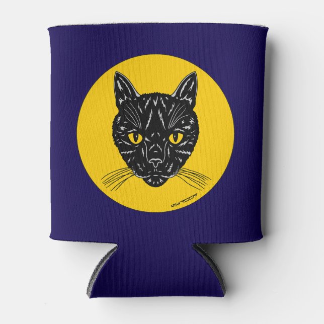 Porta-lata Cara de Gato Preto (Frente)