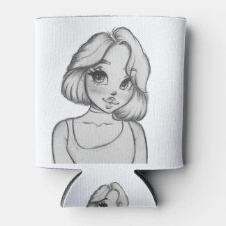 Porta-lata caractere preto branco