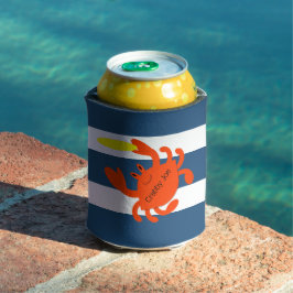 Porta-lata Caranguejo Náutico marinho Personalizado