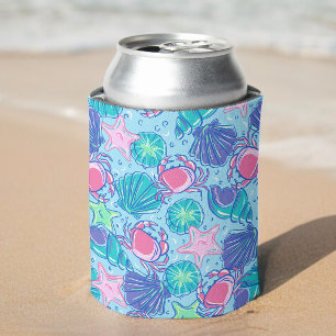 Porta-lata Caranguejo Preppy Beach Shell