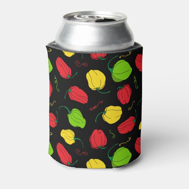 Porta-lata Caribe Chef Scotch Bonnet Chili Peppers Beer (Can Back)