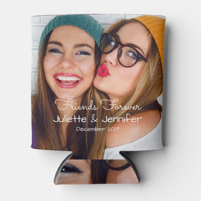 Porta-lata Carregar a sua fotografia | personalizar com nomes (Frente)