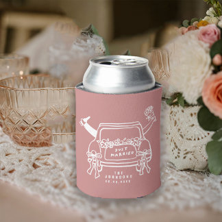 Porta-lata Carro de Casal Recém-Casados Roxo Casamento