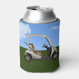 Porta-lata carro de golfe 3D na grama