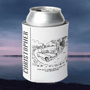 Porta-lata Carro desportivo em campo com porco