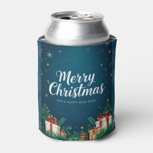 Porta-lata Cartão de Boas Festas de Natal com Decorações