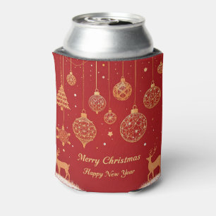 Porta-lata Cartão de Boas Festas de Natal com Decorações