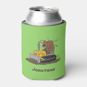 Porta-lata Cartoon buldozer engraçado