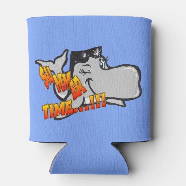 Porta-lata Cartoon de Baleia Winking pode resfriar (Traseira)