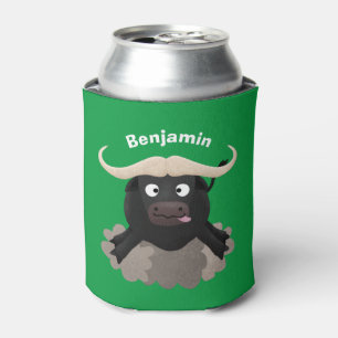 Porta-lata Cartoon de búfalo com água corrente