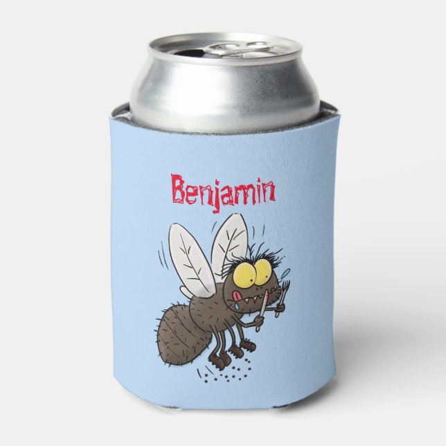 Porta-lata Cartoon de insetos com mosca espinhenta (Can Front)