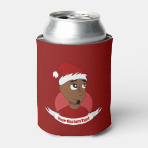 Porta-lata Cartoon de Natal do homem sorridente