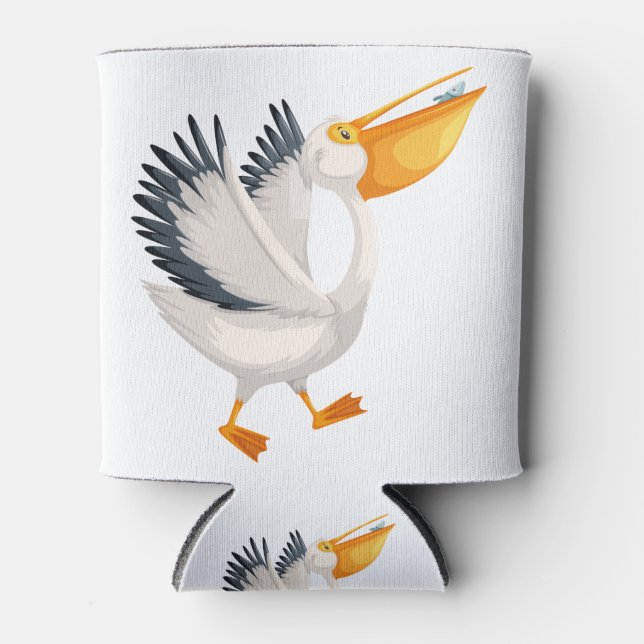 Porta-lata Cartoon pelicano (Frente)