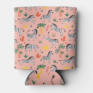 Porta-lata Cartoon Zebras Funny Patterno Sem Olho