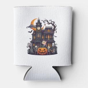 Porta-lata Casa Assombrada de Halloween Esqueletos Abóbora Fa