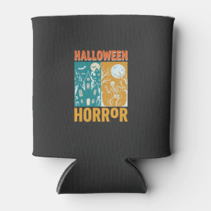 Porta-lata Casa Assombrada de Halloween Lua Esqueleto Design_