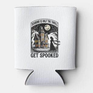 Porta-lata Casa Assombrada Halloween Gravura Vintage Terror S