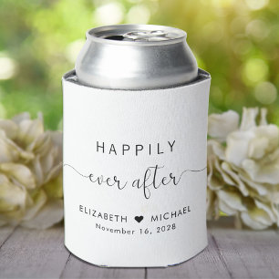 Porta-lata Casados para Sempre Casamento Branco