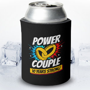Porta-lata Casais Casados ??no 10º Aniversário 10 Anos Fortes