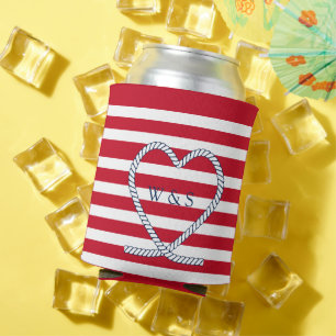 Porta-lata Casais vermelhos de monograma com aquecimento náu