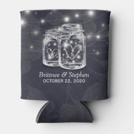 Porta-lata Casamento Alegra Amar Luzes de Cordas de Mason Jar