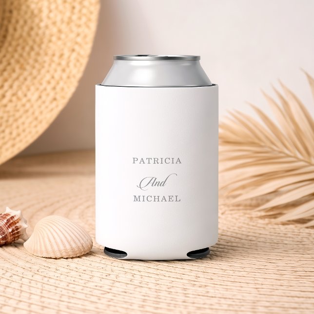 Porta-lata Casamento Caligrafia Clássico Chic (Criador carregado)