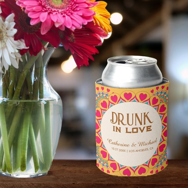 Porta-lata Casamento Colorido de Mandala Bold & Bright (Criador carregado)