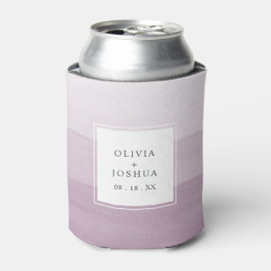 Porta-lata Casamento com Efeito Ombre de Aguarela Roxa Modern