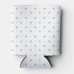 Porta-lata Casamento com Impressão Botânica Verde e Branco em