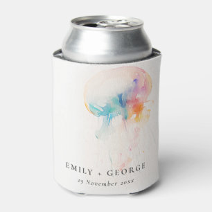 Porta-lata Casamento de águas-vivas submarinas de coloração a