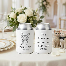 Porta-lata Casamento de Animal de Estimação Personalizado
