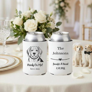 Porta-lata Casamento de Animal de Estimação Personalizado