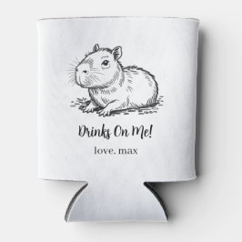 Porta-lata Casamento de Capivara Personalizado