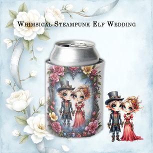 Porta-lata Casamento de Elfo Steampunk Caprichoso