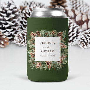 Porta-lata Casamento de Inverno Verde
