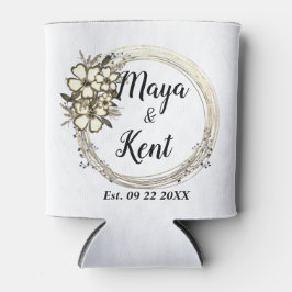 Porta-lata Casamento de Lama Floral de Wreath Elegante