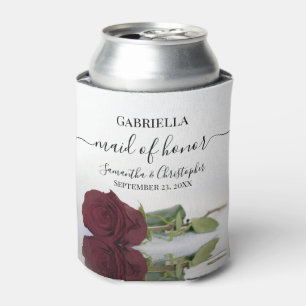 Porta-lata Casamento de Madrinha de casamento Elegante Burgun