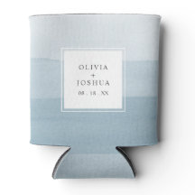 Casamento de Ombre Azul com Cor de Água Moderna