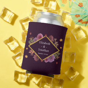 Porta-lata Casamento de Outono Romântico com Dahlia