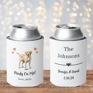 Porta-lata Casamento de Pet Amarelo Personalizado Pode Resfri
