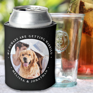 Porta-lata Casamento de Pet do Noivado de Foto de Cão Persona