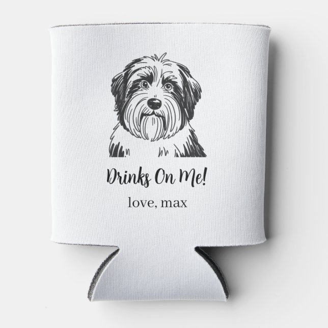 Porta-lata Casamento de Pet Personalizado (Frente)
