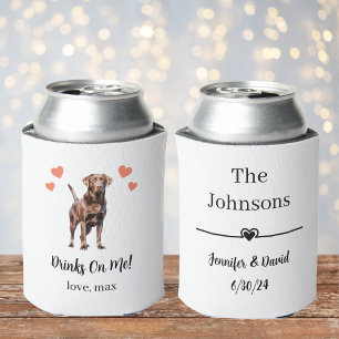 Porta-lata Casamento de Pet Personalizado pode Resfriar