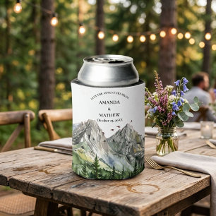Porta-lata Casamento de Pinheiro de Floresta Montanhosa Rústi