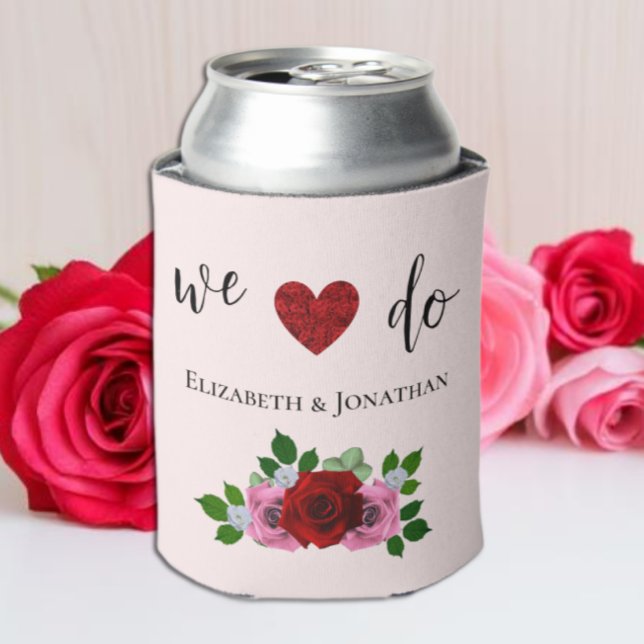 Porta-lata Casamento de Rosas Vermelhas e Rosa (Criador carregado)