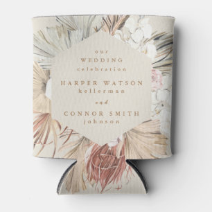 Porta-lata Casamento De Selva Floral De Grama Seca De Creme P